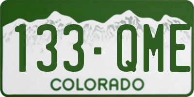 CO license plate 133QME