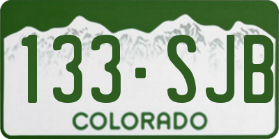 CO license plate 133SJB
