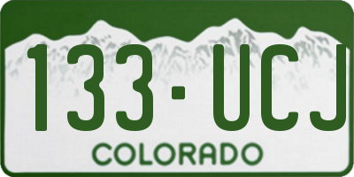 CO license plate 133UCJ
