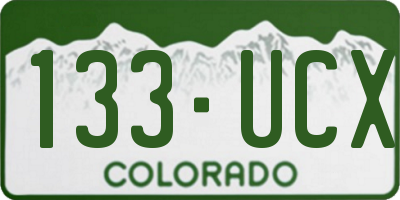 CO license plate 133UCX