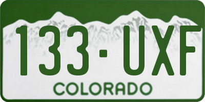 CO license plate 133UXF