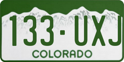 CO license plate 133UXJ