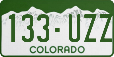 CO license plate 133UZZ