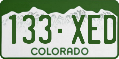 CO license plate 133XED