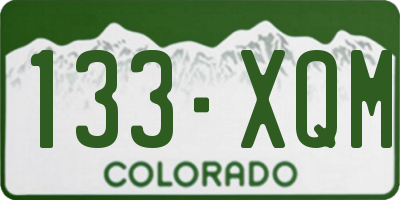 CO license plate 133XQM