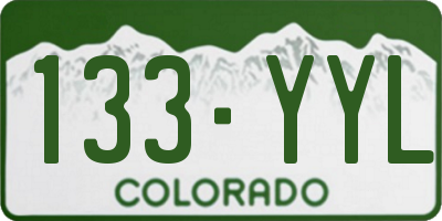 CO license plate 133YYL