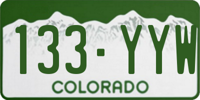 CO license plate 133YYW