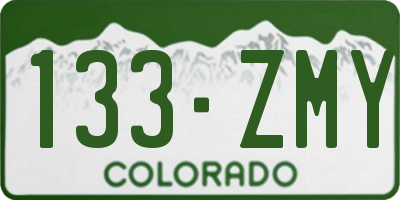 CO license plate 133ZMY