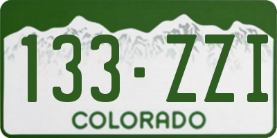 CO license plate 133ZZI