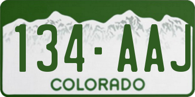 CO license plate 134AAJ