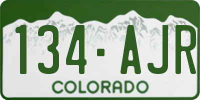 CO license plate 134AJR