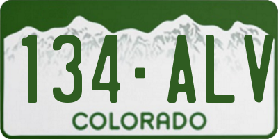 CO license plate 134ALV