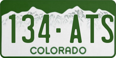CO license plate 134ATS