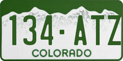 CO license plate 134ATZ