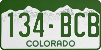 CO license plate 134BCB