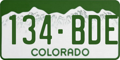 CO license plate 134BDE
