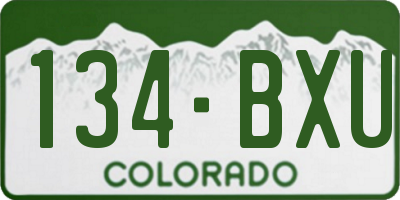 CO license plate 134BXU