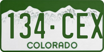 CO license plate 134CEX