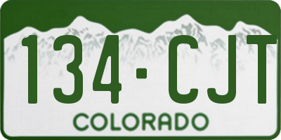 CO license plate 134CJT