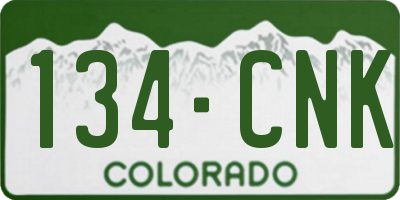 CO license plate 134CNK