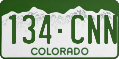 CO license plate 134CNN