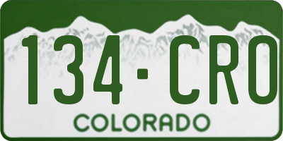 CO license plate 134CRO