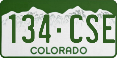 CO license plate 134CSE