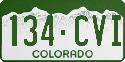 CO license plate 134CVI