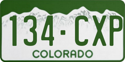 CO license plate 134CXP