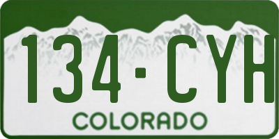 CO license plate 134CYH