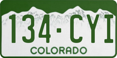 CO license plate 134CYI
