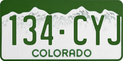 CO license plate 134CYJ