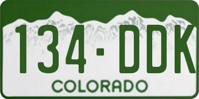 CO license plate 134DDK