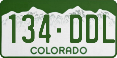 CO license plate 134DDL