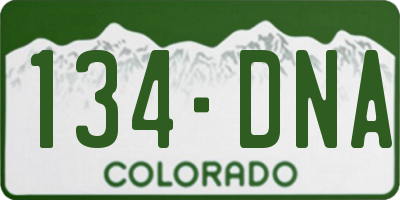 CO license plate 134DNA