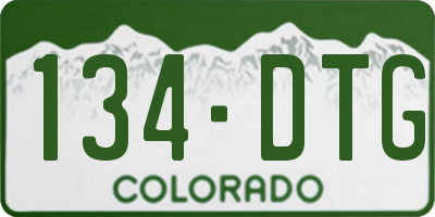 CO license plate 134DTG