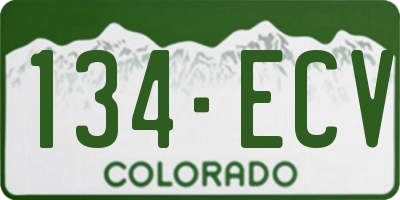 CO license plate 134ECV