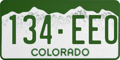 CO license plate 134EEO