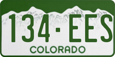 CO license plate 134EES