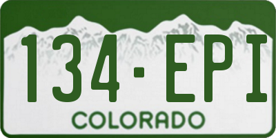CO license plate 134EPI