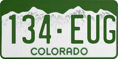 CO license plate 134EUG
