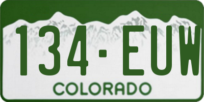 CO license plate 134EUW