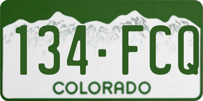 CO license plate 134FCQ