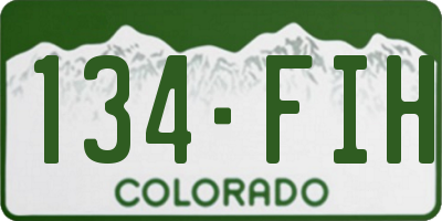CO license plate 134FIH