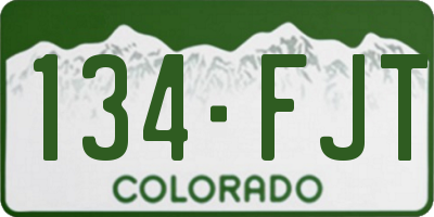 CO license plate 134FJT