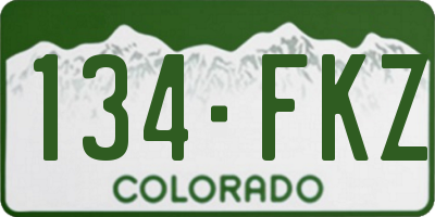 CO license plate 134FKZ
