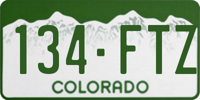 CO license plate 134FTZ
