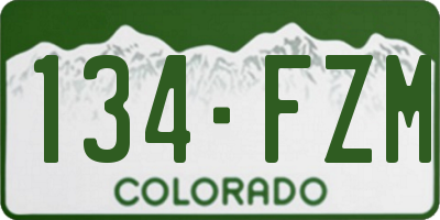CO license plate 134FZM