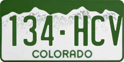 CO license plate 134HCV