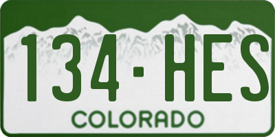 CO license plate 134HES